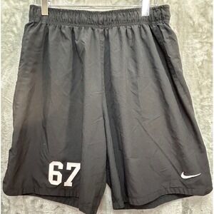 Nike Dri-FIT Mens Black Graphic 67 Training Shorts L AQ3496-010 Gym Athletic Run